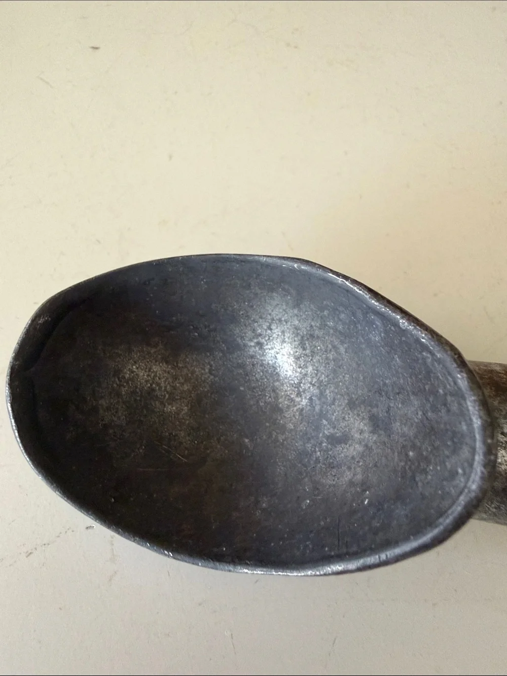 Vintage Aluminum Primitive Metal Ice Cream Scoop